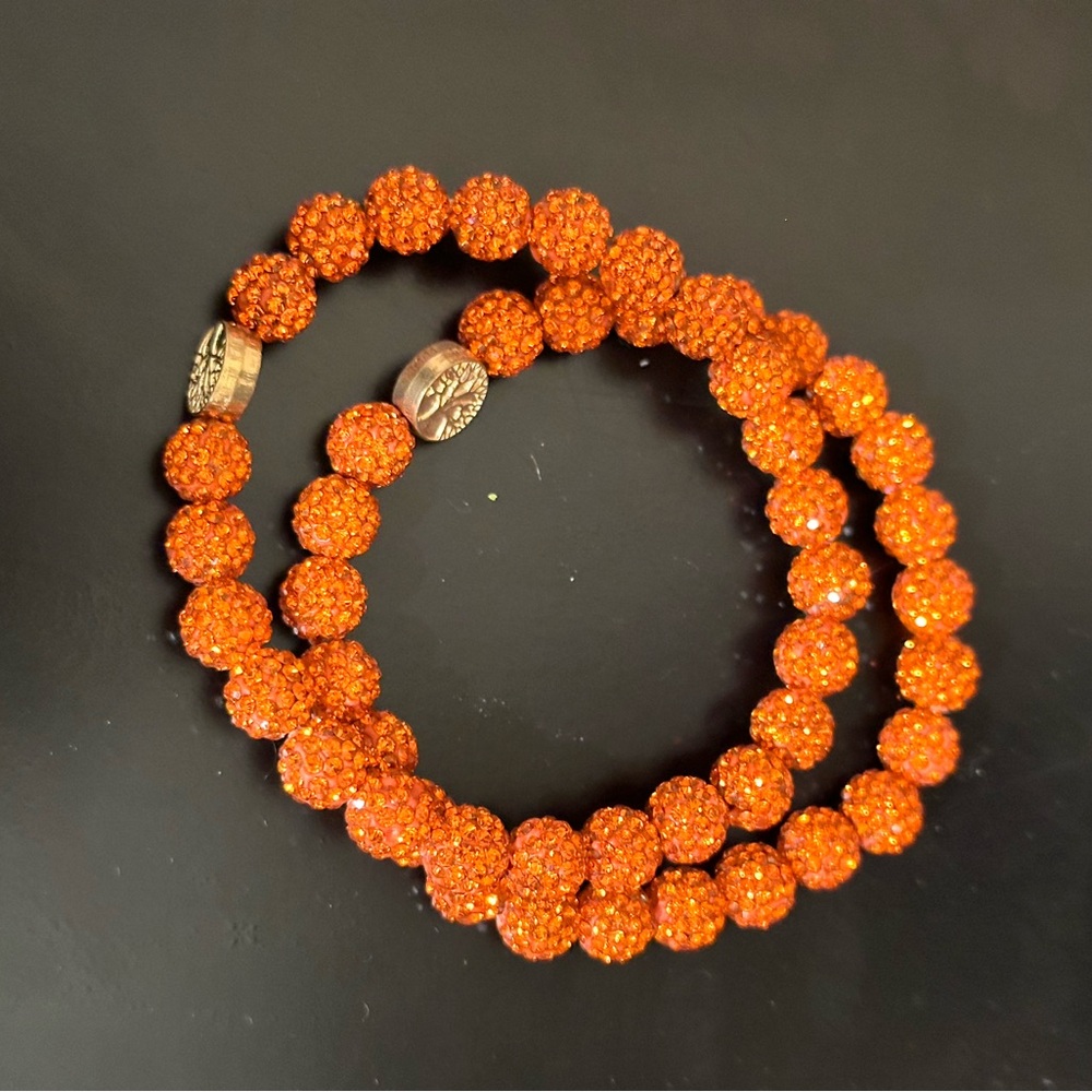 Orange and Gold Bracelets